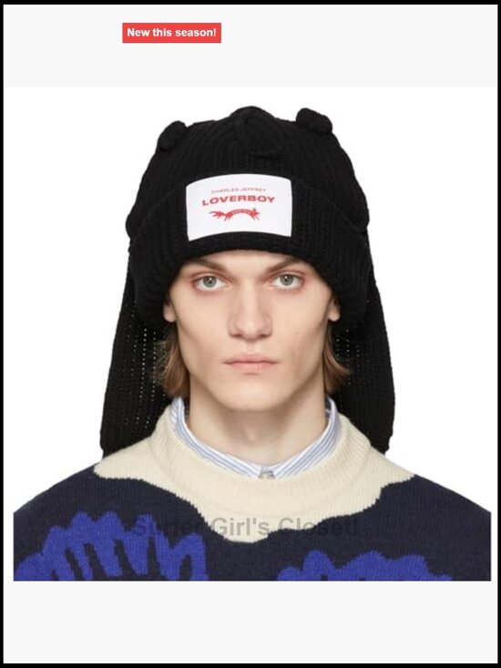 Knitted Beanie Hat with Cute Cat and Bunny Ears - Slouchy Y2K Winter Warm